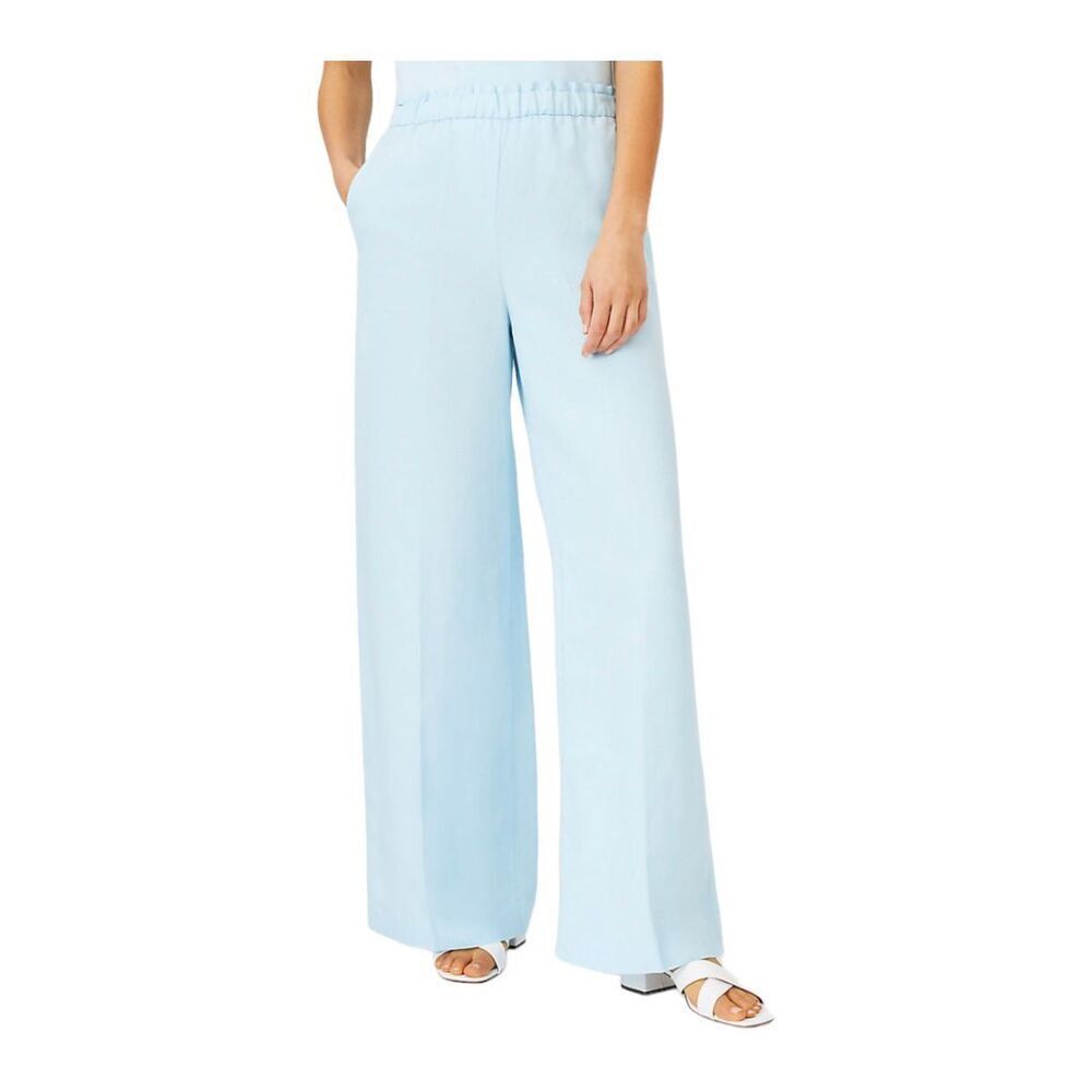 NEW! Ann Taylor Linen-Blend Palazzo Pant – Blue Aqua Crystal, XXL (18), NWT - Picture 2 of 4